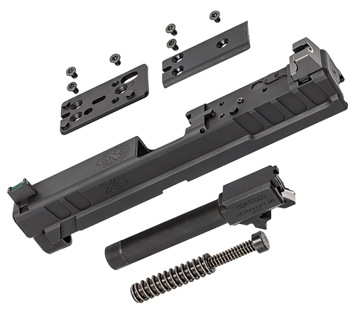 Springfield Armory XD4902 XD OSP  9mm Luger 4" Barrel, Black Steel Slide for Springfield XD with Optics Cut, Suppressor Height Night Sights, Includes Cover Plates