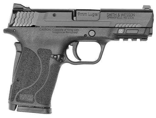 Smith & Wesson 12437 M&P Shield EZ M2.0 Micro-Compact Frame 9mm Luger 8+1, 3.67" Black Armornite Steel Barrel & Serrated Slide, Matte Black Polymer Frame w/Picatinny Rail, Grip Safety