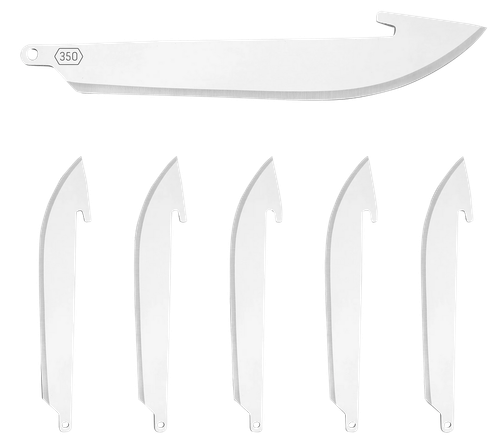 Outdoor Edge RR6 Replacement Blades RazorLite Drop Point 3.50" 420J2 Stainless Steel Blade Silver 6 Blades