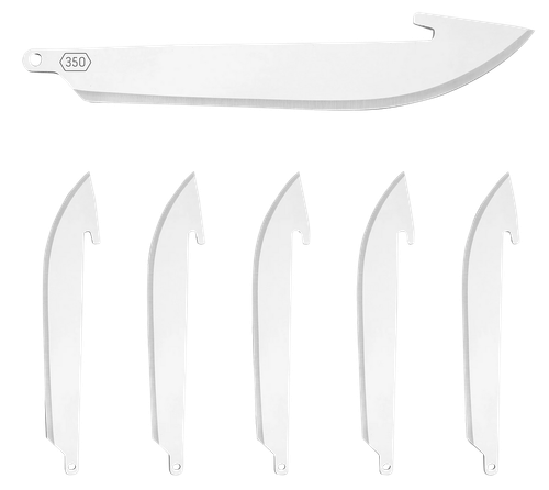 Outdoor Edge RR6 Replacement Blades RazorLite Drop Point 3.50" 420J2 Stainless Steel Blade Silver 6 Blades