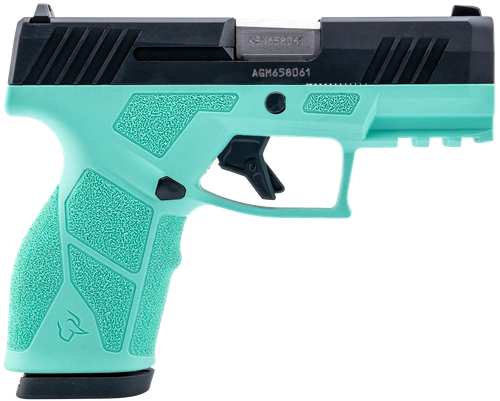 Taurus 1-GX2931C-10 GX2  9mm Luger 10+1 3.37" Matte Stainless Steel Barrel, Matte Black Serrated Stainless Steel Slide, Cyan Polymer Frame w/Picatinny Rail, Polymer Grip