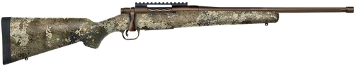Mossberg 28254 Patriot Predator Full Size 350 Legend 4+1 20" Patriot Brown Cerakote Fluted Threaded Barrel, Patriot Brown Cerakote Receiver w/Picatinny Rail, Fixed TrueTimber Strata Synthetic Stock