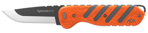 Outdoor Edge HTX30B6C Razor HTX  3" Folding Plain 420J2 SS Blade Orange/Gray