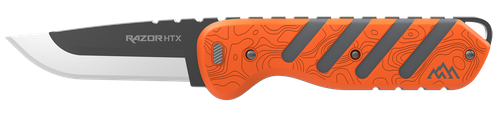 Outdoor Edge HTX30B6C Razor HTX  3" Folding Plain 420J2 SS Blade Orange/Gray