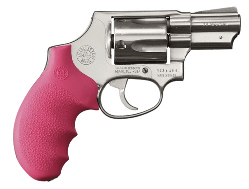 Hogue 67007 OverMolded Monogrip Cobblestone Pink Rubber with Finger Grooves for Taurus 85