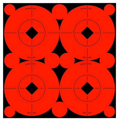 Birchwood Casey 33903 Target Spots  Self-Adhesive Paper Black/Orange 3" Bullseye 40 Pack