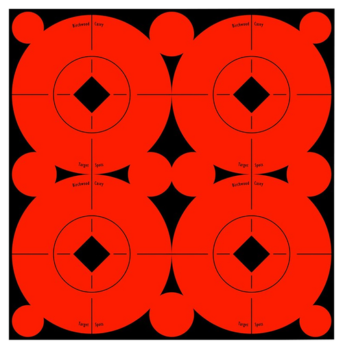 Birchwood Casey 33903 Target Spots  Self-Adhesive Paper Black/Orange 3" Bullseye 40 Pack