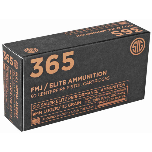 SIG AMMO 9MM 115GR FMJ 50/1000