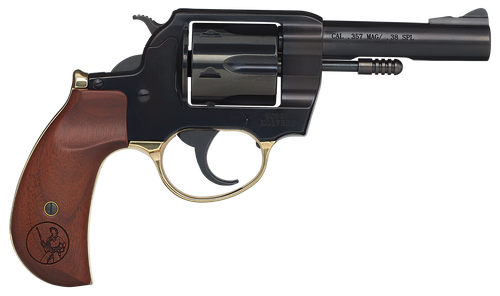 Henry H017BDM Big Boy  38 Special/357 Mag 6 Shot 4" Blued Round Steel Barrel, Polished Blued Steel Frame w/Birdshead Walnut Grip
