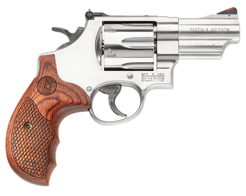 Smith & Wesson 150715 Model 629 Deluxe 44 Rem Mag or 44 S&W Spl Stainless Steel 3" Barrel & 6rd Cylinder, Satin Stainless Steel N-Frame,   Textured Wood Grip