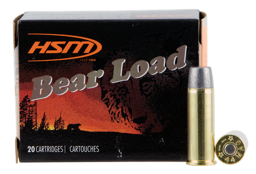 HSM 44M15N20 Bear Load  44 Rem Mag 305 gr Wide Flat Nose 20 Per Box/ 20 Case