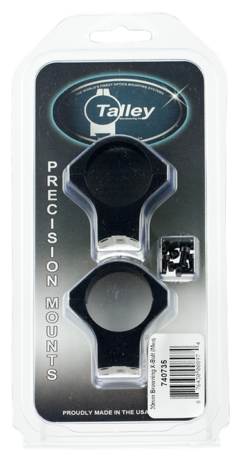 Talley 740735 Scope Mount/Ring Combo  Black Anodized 30mm Tube Fits X-Bolt Medium Rings