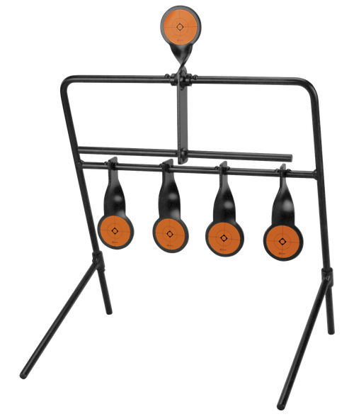 Caldwell 902365 Resetting  Rimfire Resetting Steel Target Black/Orange Impact Enhancement Motion 2.50"