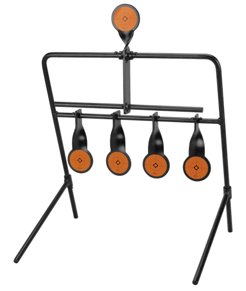 Caldwell 902365 Resetting  Rimfire Resetting Steel Target Black/Orange Impact Enhancement Motion 2.50"
