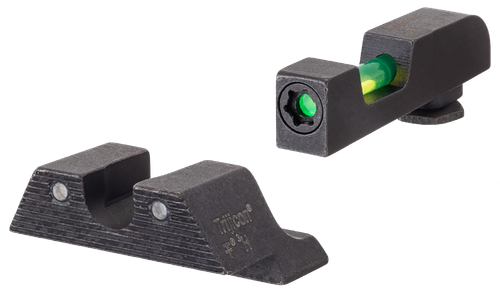 Trijicon 601106 DI Night Sight Set Green Tritium/Fiber Optic/Black Outline Front, Green Tritium Rear, Black Frame, Fits Glock 42/43/43X/48 Excludes MOS