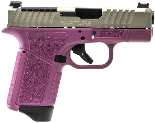 Gforce Arms GF932512PIN Rapture  Sub-Compact Frame 9mm Luger 12+1 3.25" Black Steel Barrel, Nickel Steel Optic Cut/Serrated Slide, Pink Cerakote Polymer Frame, Shield RMSc/RMR Footprint