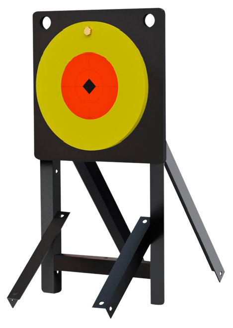 Birchwood Casey LCSPLR Large Range Spoiler Alert 10" Orange/Yellow AR500 Steel Bullseye 0.50" Thick Includes Crosshair Sticker