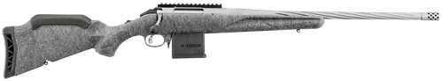 Ruger 46909 American II  Full Size 223 Rem 10+1 20" Gun Metal Gray Cerakote Spiral Fluted Threaded Barrel & Alloy Steel Receiver w/Picatinny Rail, Gray Splatter Adj LOP Synthetic Stock