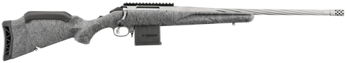 Ruger 46909 American II  Full Size 223 Rem 10+1 20" Gun Metal Gray Cerakote Spiral Fluted Threaded Barrel & Alloy Steel Receiver w/Picatinny Rail, Gray Splatter Adj LOP Synthetic Stock