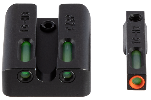 TruGlo TG13CZ2PC TFX Pro  Black | Green Tritium & Fiber Optic Orange Outline Front Sight Green Tritium & Fiber Optic Rear Sight