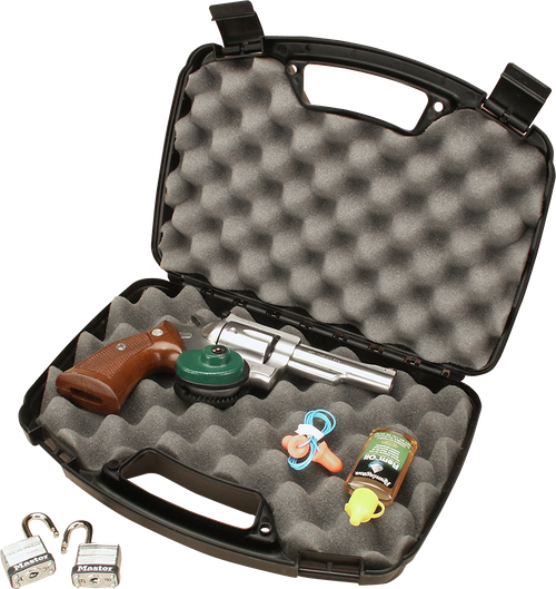 MTM Case-Gard 80740 Single Handgun Case  13" Black Handgun Polypropylene