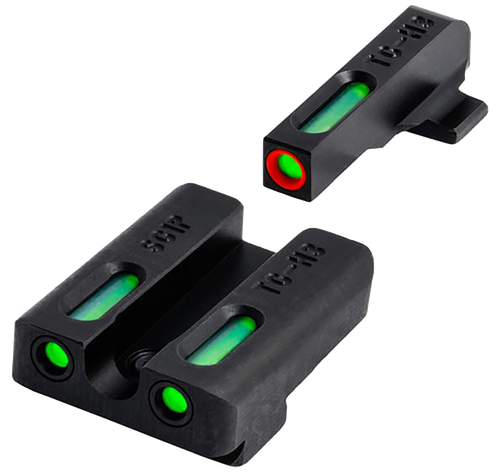 TruGlo TG13SG4A TFX  Black | Green Tritium & Fiber Optic White Outline Front Sight Green Tritium & Fiber Optic Rear Sight
