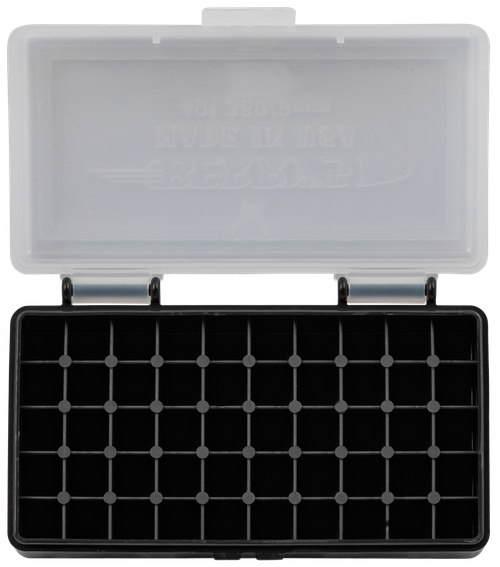 Berry's 71933 Ammo Box  9mm/380ACP Clear/Black Polypropylene 50rd