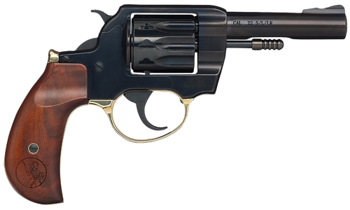 Henry H016BD Golden Boy  22 LR 10 Shot 4" Blued Steel Barrel, Cylinder, Blued Polished Steel Frame, Walnut Birdshead Grip, Transfer Bar Safety, Exposed Hammer