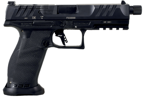 Walther Arms 2858142 PDP Pro SD 9mm Luger 10+1 5.10" Threaded Barrel, Black, Optic Cut/Serrated Slide, Polymer Frame with Pic. Rail, Performance Duty Grip, Flared Magwell