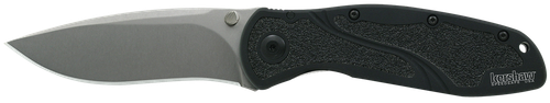 Kershaw 1670S30V Blur  3.40" Folding Drop Point w/Recurve Plain Stonewashed Powder Coated CPM S30V SS Blade Black Anodized Aluminum Handle Includes Pocket Clip