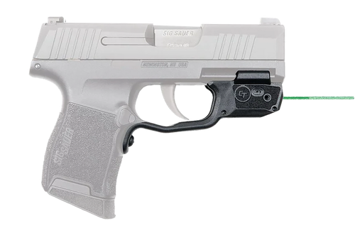 Crimson Trace 0181601 Laserguard  Fits Sig P365/P365XL/P365SAS, Green Laser Black Polymer Trigger Guard Mount
