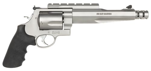 Smith & Wesson 170299 Model 500 Performance Center  500 S&W Mag Stainless Steel 7.50" Barrel With Muzzle Brake & 5rd   Cylinder, Matte Stainless Steel X-Frame, Chromed Hammer & Trigger With Stop