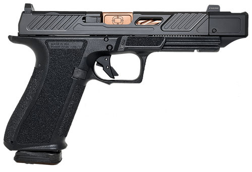 Shadow Systems SS2239CA DR920P Elite 9mm 10+1 Bronze TICN Black Nitride Optic Cut/Serrated/Window Cut Stainless Steel Slide Black Black Interchangeable Backstrap Grip *CA Compliant