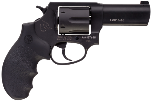 Taurus 2-85631NS 856 Defender Small 38 Special +P 6 Shot 3" Matte Black Stainless Steel Barrel & Cylinder, Matte Black Aluminum Frame, Hogue Finger Grooved Grip, Transfer Bar Safety, Exposed Hammer