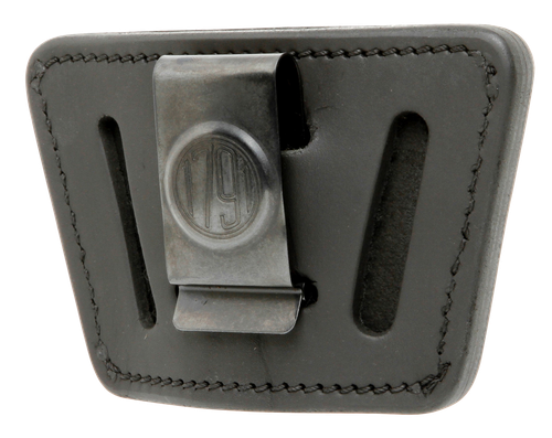 1791 Gunleather UIWSBLA UIW  IWB/OWB Black Leather Belt Clip Fits Most Small-Mid Frame Autos Ambidextrous