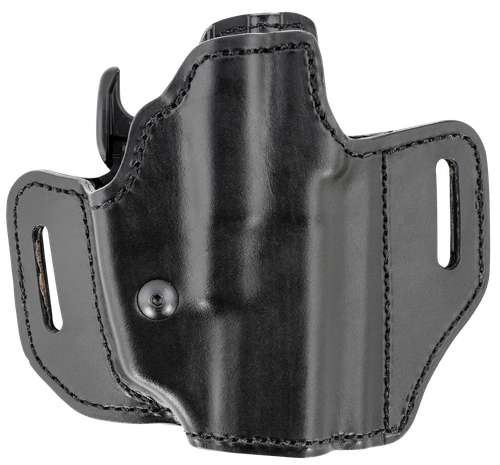 Bianchi 52831 Allusion Assent Pro-Fit OWB Size 13b Black Leather Belt Slide Compatible w/Glock 19/Ruger Security-9/FN FNS Belt Up to 1.50" Wide Right Hand