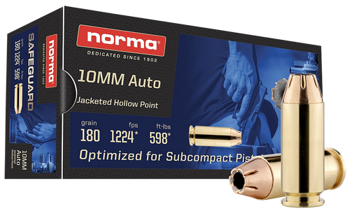 Norma Ammunition 801109265   10mm 180gr Jacketed Hollow Point 50 Per Box/20 Case