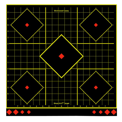 Birchwood Casey 34175 Shoot-N-C Reactive Target Self-Adhesive Paper Multi Color 17.75" 5-Diamond 5 Pack