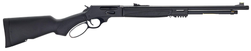 Henry H009X-360BH X Model  Full Size 360 Buckhammer 5+1 21.37" Blued Steel Barrel, Blued Drilled & Tapped Stainless Steel Receiver, Fixed Black Synthetic Stock, Right Hand