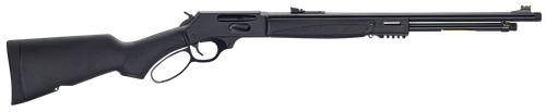 Henry H009X-360BH X Model  Full Size 360 Buckhammer 5+1 21.37" Blued Steel Barrel, Blued Drilled & Tapped Stainless Steel Receiver, Fixed Black Synthetic Stock, Right Hand