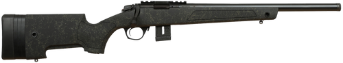 Bergara Rifles BMR009 BMR-X  22 WMR 10+1 18" Blued Heavy Threaded Barrel, Blued Picatinny Rail Receiver, Adj LOP Green w/Black Webbing Synthetic Stock