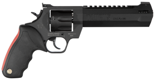 Taurus 2357061RH Raging Hunter  357 Mag 7rd 6.75" Matte Black Oxide Steel Black Rubber with Integrated Red Cushion Insert  Grip