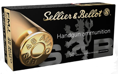 Sellier & Bellot SB45A Handgun  45ACP 230gr Full Metal Jacket 50 Per Box/20 Case