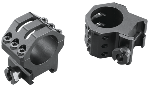 Weaver Mounts 48350 Six-Hole Skeleton Rings  Matte Black 1" High