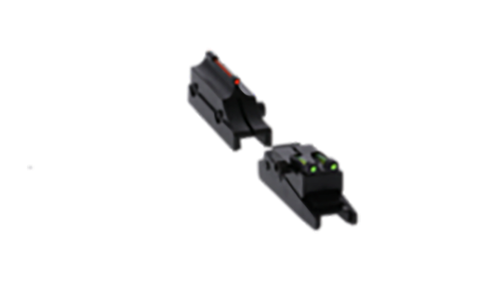Truglo TG944A Pro Magnum Gobble-Dot Browning Maxus, Silver Red/Green Fiber Optic Black 1/4" Rib
