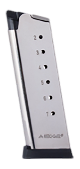 Mec-Gar MGCO4507NPF 1911 Officer 7rd 45 ACP, Nickel Carbon Steel