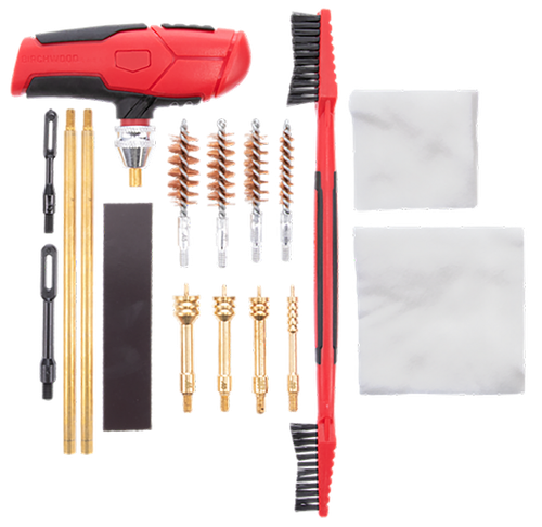 Birchwood Casey HNDGCLNK Handgun Cleaning Kit 16 Pieces Black/Red