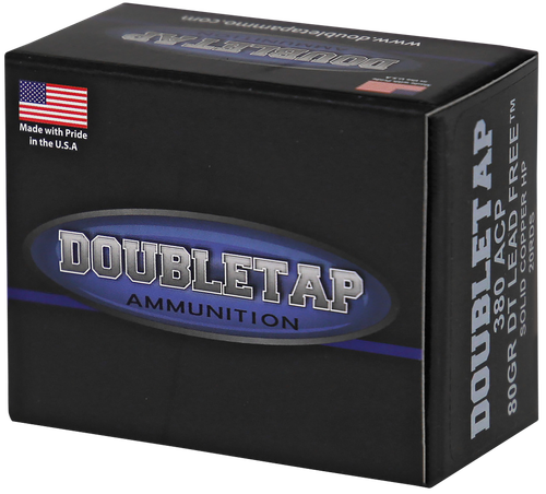 DoubleTap Ammunition 380A80X Defense Tac- XP 380ACP 80gr DT Lead Free 20 Per Box/50 Case