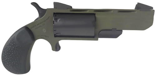 North American Arms TGHMB Green Huntsman  22 WMR 5 Shot 2" OD Green Cerakote Heavy Vent Rib Barrel, OD Green Cerakote Steel Frame, Matte Black Cylinder, Black Cobblestone Rubber Grip, Exposed Hammer
