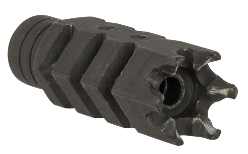 ATI Outdoors A5102251 Shark Muzzle Brake  Black Oxide Steel with 1/2"-28 tpi Threads for .223 Cal/5.56 AR-15